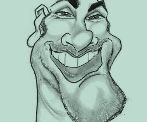 Entrevista a Carlos Mut con ilustración caricaturizada por Bibi en Ultima Hora 2023